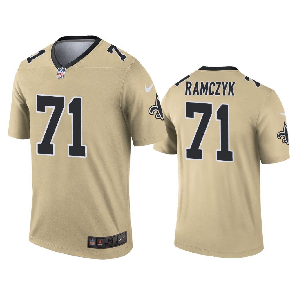 Men New Orleans Saints #71 Ryan Ramczyk Nike Gold Inverted Legend NFL Jersey->new orleans saints->NFL Jersey